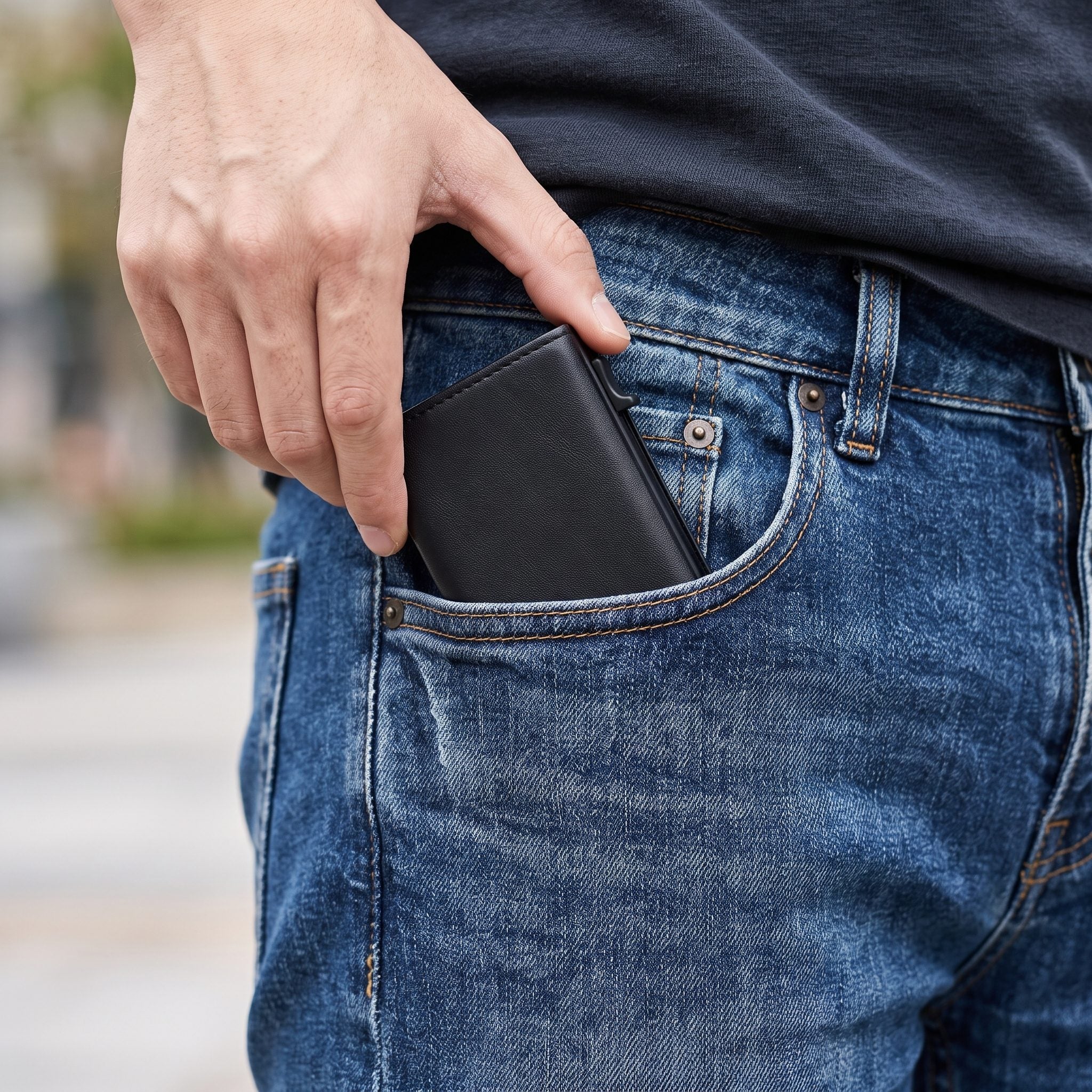 Front pocket. Back pocket. Barely there.